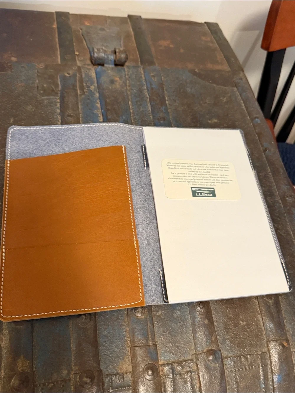 New LL bean unique leather organizer w notepad 📝